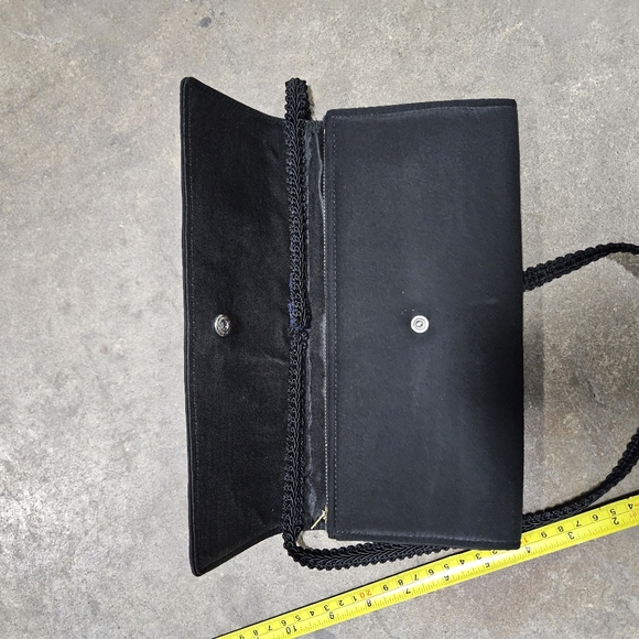 Y2K 90's Vintage Satin Embroidered Purse - Picture 3 of 6